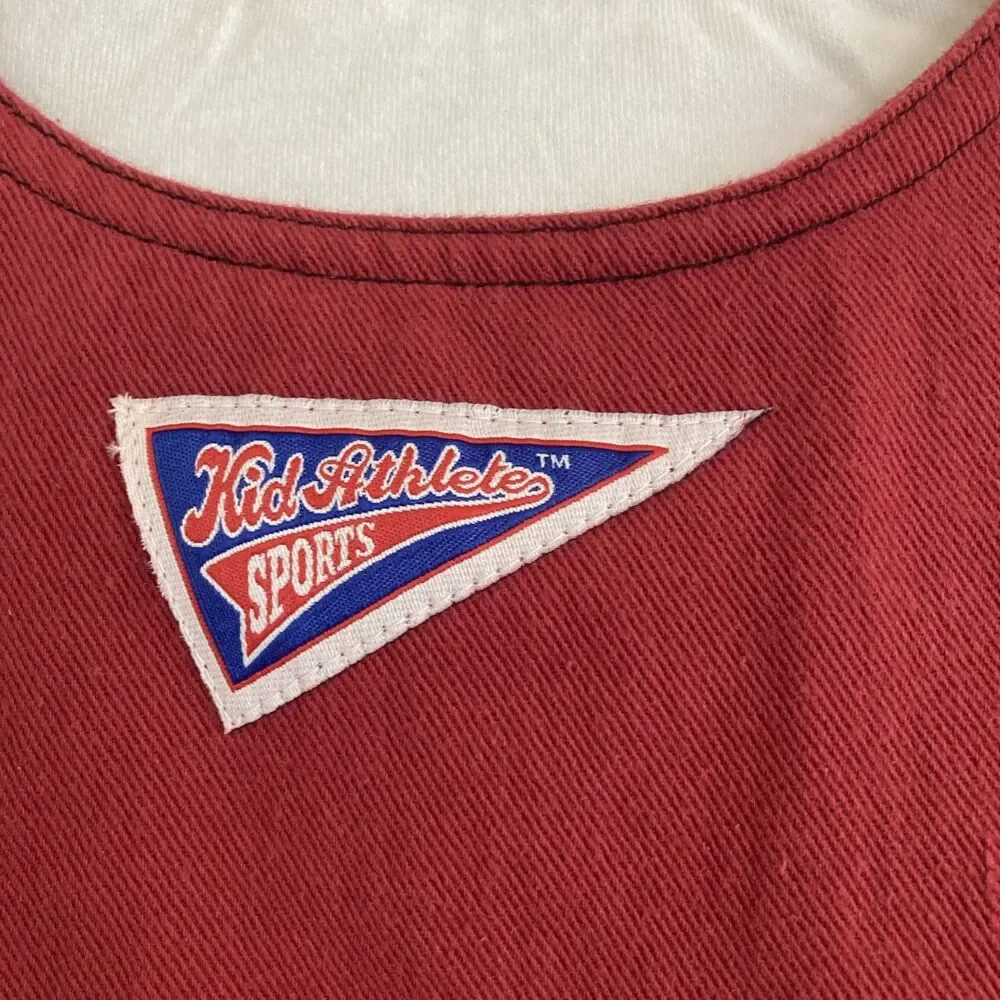 San Francisco 49ers Girls 6X Red Jumper & White Long Sleeve Shirt Football VTG